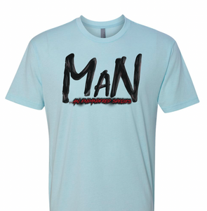 TeamEvilGSP "MAN" Tshirt / Ice Blue / Front Image