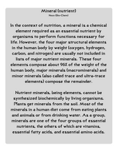 Essential Minerals & Ions