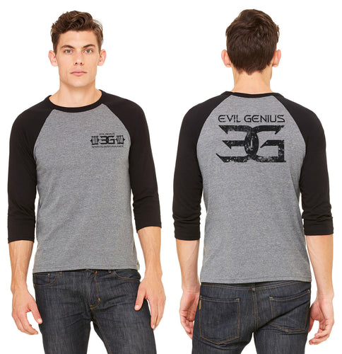 Classic Logo 3/4 Sleeve Baseball T-shirt Black/Grey
