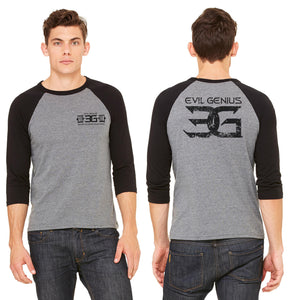 Classic Logo 3/4 Sleeve Baseball T-shirt Black/Grey