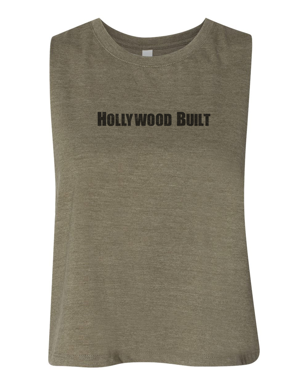 Hollywood Built Women’s Racerback Cropped Tank / Olive